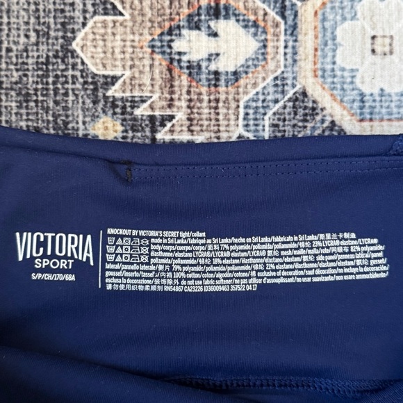 Victorias Secret Sport Women’s Royal Blue Knockout Mesh Back Leggings Size Small - Picture 10 of 13
